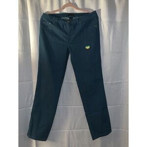 Iman Womens Size Medium Dark Aqua Jeans‎ Embroidered Heart